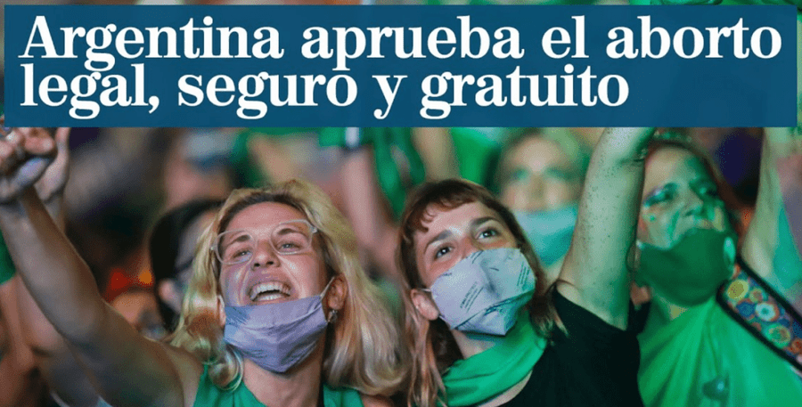Argentina abre posibilidad de legalizar aborto en toda Latinoamérica