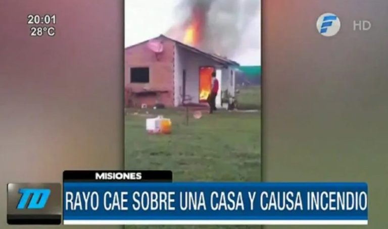 Rayo cae sobre una vivienda y deja en la calle a una mujer y sus hijas