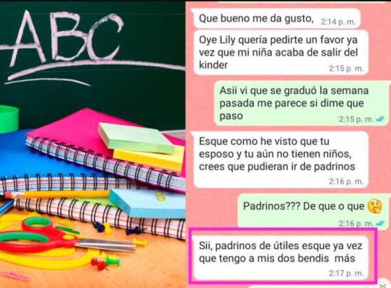 Madre pide a su amiga ser la madrina de útiles escolares y la pelea se hizo viral