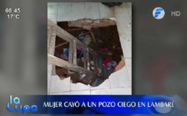 Mujer cae a un pozo ciego en Lambaré