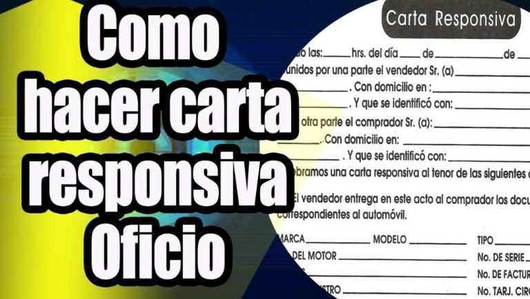 Carta responsiva ¿Qué es? ¿Cómo se debe escribir una paso a paso?