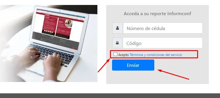 Leer y marcar la casilla Acepto los Términos y Condiciones