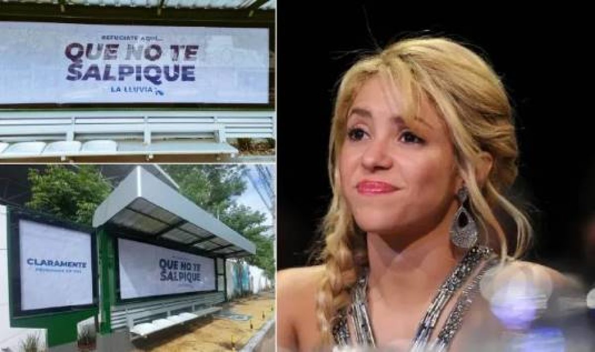 Nenecho usó frase de Shakira en refugios y paradas de micros