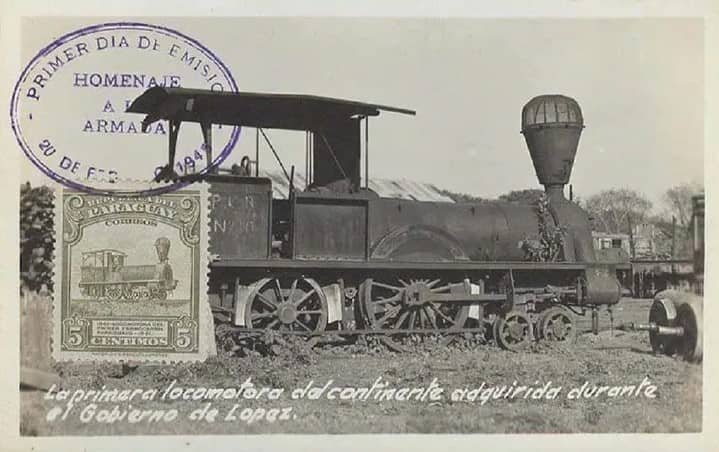 Carlos Antonio López trajo al país dos de este tipo de locomotoras. Es una J&A Blyth, cuyas ruedas son originales Low Moor, con fabricación 1860/1.