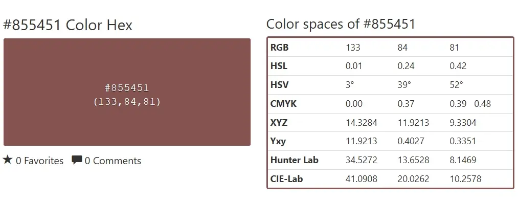 Colores con S - Color Secuoya