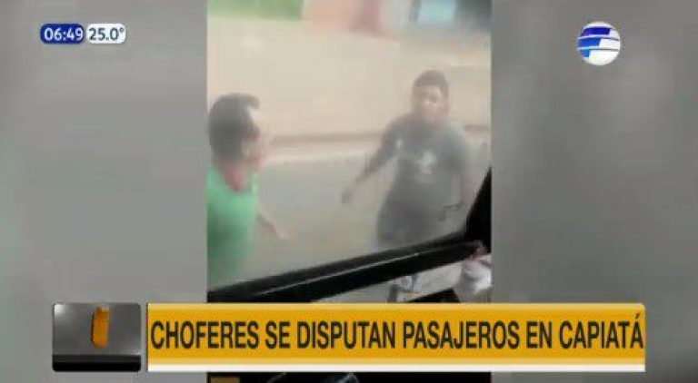 Disputa entre choferes por pasajeros en Capiatá