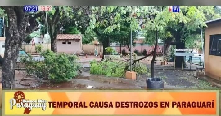 Tormenta provoca daños y cortes de luz en Paraguarí
