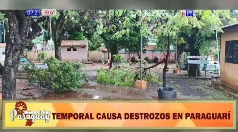 Tormenta provoca daños y cortes de luz en Paraguarí