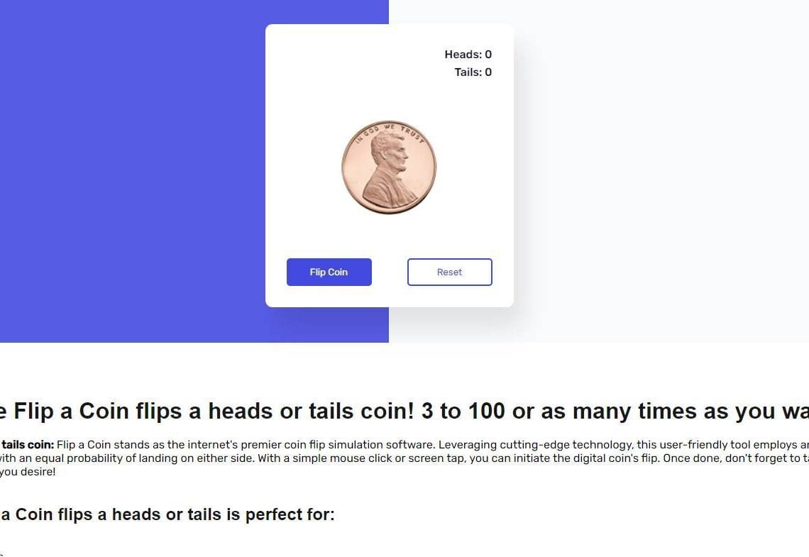 Google Flip a Coin 100 y 3 times
