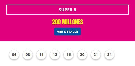 SUPER 8 DEL TELEBINGO TRIPLE DEL 18-06-2023