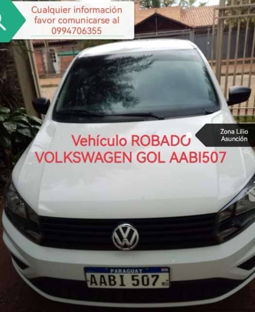 vehículo robado volkswagen gol AABI507