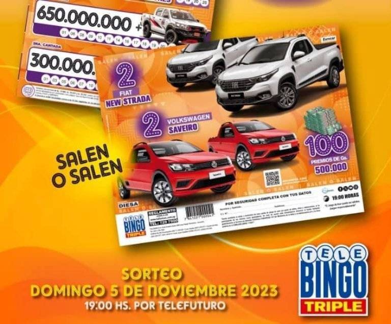 Resultado del Sorteo de Telebingo Triple 05 de Noviembre 2023