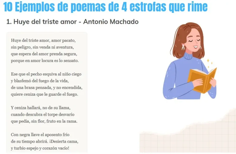 10 Ejemplos de poemas de 4 estrofas que rimen