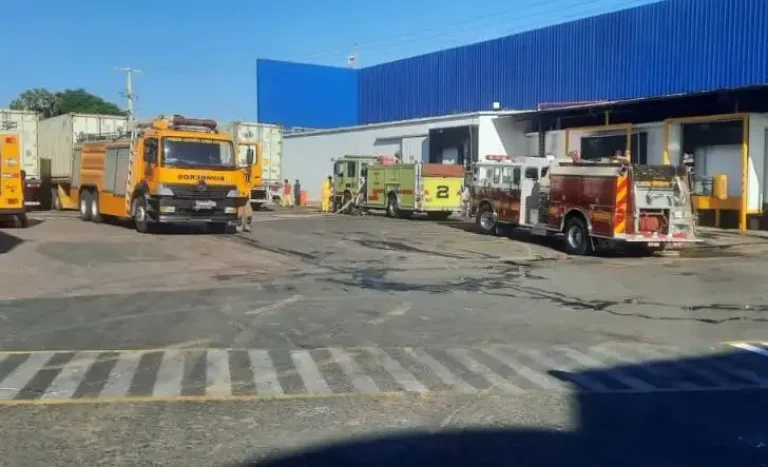 Bomberos Actúan ante Fuga de Amoníaco en Frigorífico de Asunción