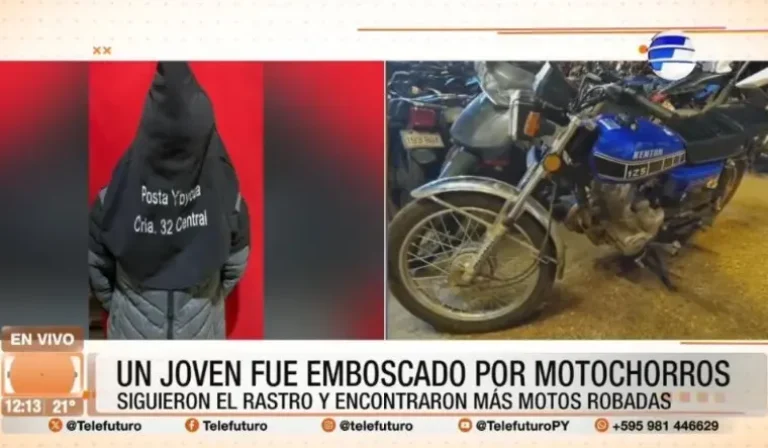 Joven fue emboscado por motochorros en Capiata