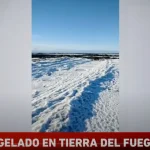 El Mar se Congela en Tierra del Fuego por el Frío Extremo