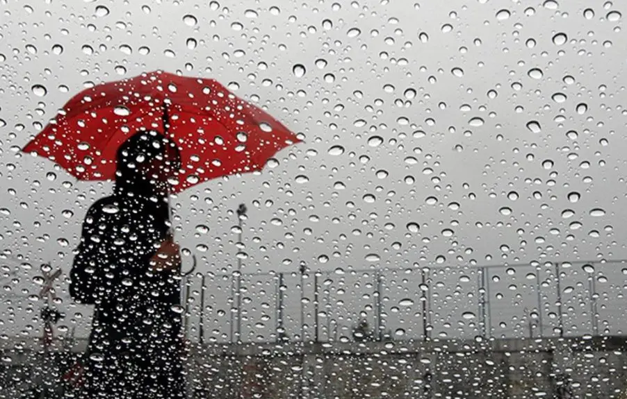 Lluvia e ingreso de frente frío y descenso de la temperatura