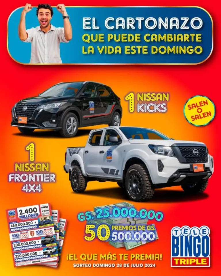 Telebingo Triple Resultado del Sorteo del 28 de Julio 2024