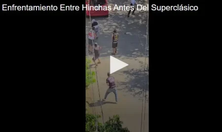Video: Hinchas se enfrentan con disparos y pedradas antes del superclásico Hinchas se enfrentan con disparos y pedradas antes del superclásico