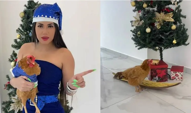 Laurys Dyva celebra la Navidad con su fiel compañera Hortensia