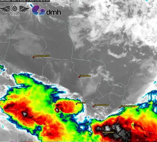 Lluvias con tormentas eléctricas moderadas a fuertes hoy lunes