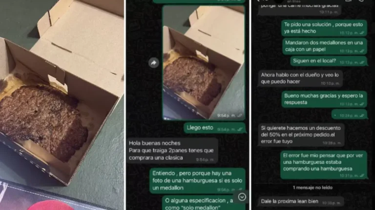 Pidió hamburguesas por delivery y su pedido lo dejó sin palabras