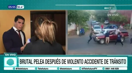 VIDEO: Batalla campal tras un accidente deja a una niña herida Batalla campal tras un accidente deja a una niña herida